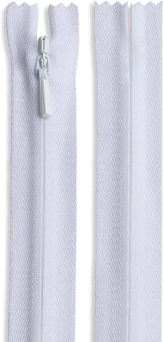 White Zipper 9 inch Invisible Zipper White Non Separating Zipper Nylon White Zipper Crafts 9" Zipper for Sewing in Kuwait