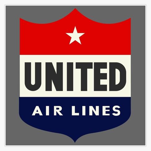 United Airlines 5" Removable Magnetic Bumper Sticker | Heavy-Duty Vehicle Magnet in Kuwait