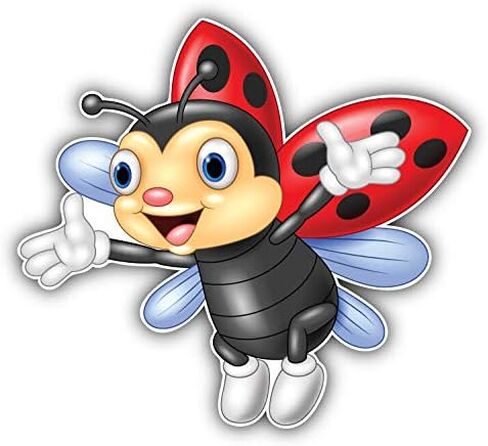 Magnet Cute Ladybug Cartoon Flexible Vinyl Magnet Waterproof Car Magnetic Bumper Sticker 5" in Kuwait