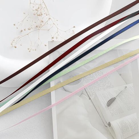 White Satin Ribbon 1/8 inch x Continuous 100 Yards White Silk Ribbon for Holiday Gift Wrapping Crafts Wedding DIY Decoration Bows Bouquet Floral Arrangement in Saudi Arabia