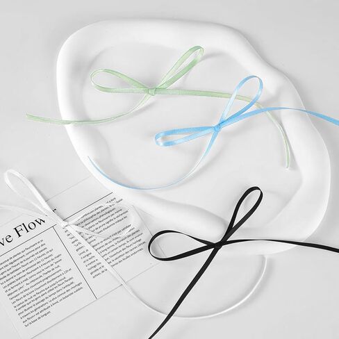 White Satin Ribbon 1/8 inch x Continuous 100 Yards White Silk Ribbon for Holiday Gift Wrapping Crafts Wedding DIY Decoration Bows Bouquet Floral Arrangement in Saudi Arabia