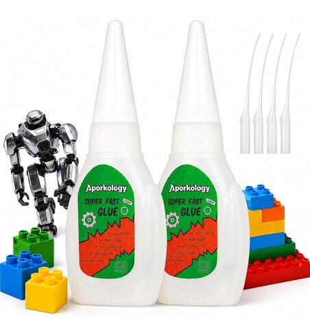 Super Glue for Plastic Toys, Models, Miniatures & Legos, Heavy Duty Quick Dry Strong Bond Adhesive for PLA, 3D Printing, ABS, PVC, 10g*2 in Saudi Arabia
