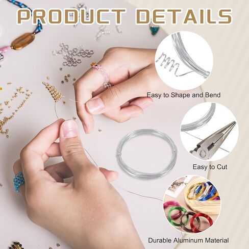 uxcell 2mm Aluminum Craft Flat Wire,16Ft 0.5mm Thickness Bendable Metal Floral Jewelry Beading Armature Wire for Sculpting Armature DIY Jewelry Making, Silver Tone in Kuwait