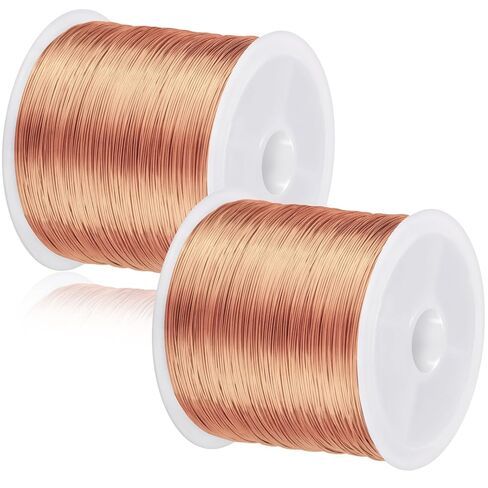 EVERMARKET 656Ft Jewelry Wire Craft Wire 26 Gauge Tarnish Resistant Jewelry Beading Copper Beading Wire for Jewelry Making Supplies and Crafting, 2 Pack 0.4mm X 100m (Gold) in Kuwait