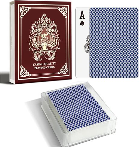 Ben KGT Waterproof Plastic Playing Cards, Poker Size Perfect for Family, Casino Games, Casual & Professional Play, Durable & Easy to Clean (KGT Poker bee Blue 1) in Saudi Arabia