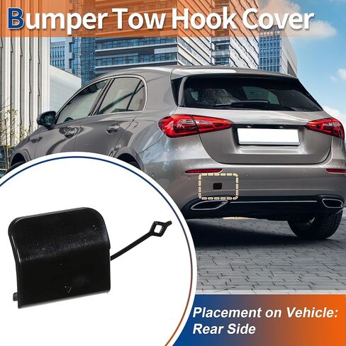 ACROPIX Rear Car Bumper Tow Hook Cover Tow Cover Cap Black Fit for Mercedes-Benz A Class W177 Z177 Sport Sedan for AMG 2018-2021 No.A1778850702 - Pack of 1 in Kuwait