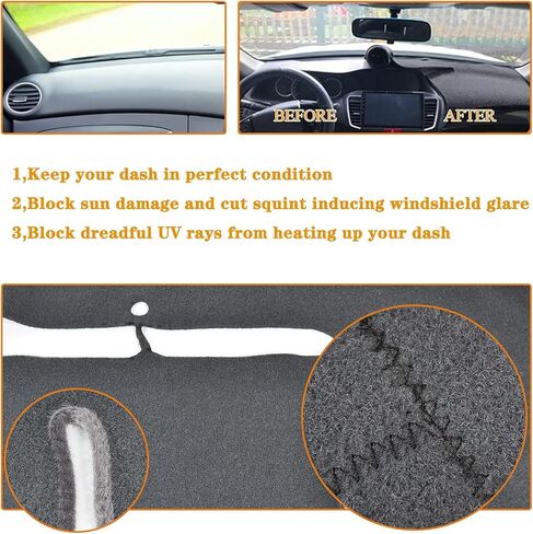 Hex Autoparts Dash Cover Mat Dashboard Pad Gray for Chevy Suburban 1500 Tahoe 2008 2009 2010 2011 2012 in Kuwait