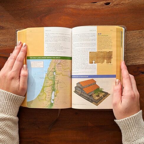 SacredBound Personalized NIV Kids Visual Study Bible – Engraved Name LeatherSoft Bronze | Full Color Illustrated Bible for Kids, Red Letter (Name Only) in Kuwait