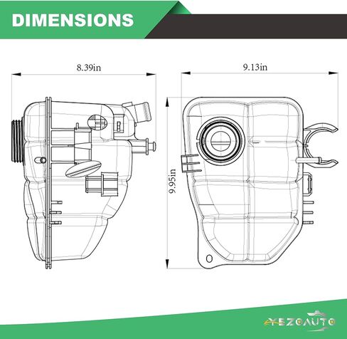 Upgraded Front Pressurized Coolant Reservoir for Mercedes Benz C230 C240 C280 C320 C350 2001-2007 / CLK320 CLK350 CLK500 CLK550 2003-2009 Replaces OE# 2035000049 603-284 in Kuwait