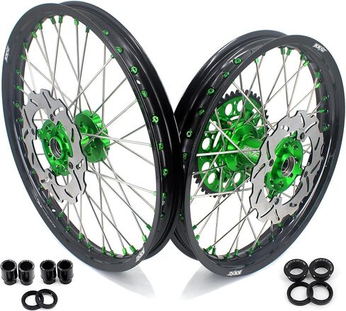عجلات KKE مقاس 21-19 بوصة MX لـ KAWASAKI KX125 / KX250 1993-2002 مجموعة إطارات الطرق الوعرة أجزاء القرص/ضرس in Kuwait