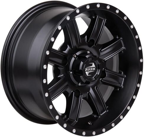 TUSK 4/156 Cascade Wheel 12x7 4.0 + 3.0 Matte Black for Kawasaki Mule Pro-FXT 1000 Platinum Ranch Edition 2024-2025 in Kuwait