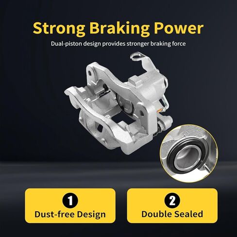 Rear Right Brake Caliper Fit for Chrysler Town & Country 2008-2012, Dodge Grand Caravan 2008-2012, Volkswagen Routan 2009-2012 18-B5080 18-P5080 18-5080 in Kuwait