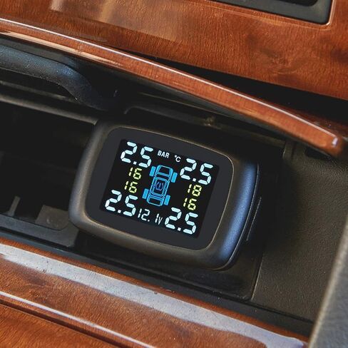 سيارة خارجية TPMS ولاعة السجائر نمط التلقائي نظام إنذار ضغط الإطارات نظام مراقبة ضغط الإطارات الرقمية مع 4 أجهزة استشعار خارجية مناسبة لشاحنات صغيرة سيارة الدفع الرباعي in Kuwait