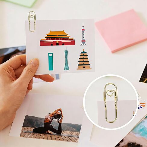 Metal Pen Clips & Holders Set, 20 PCS 2.75" Colorful (5 Colors) Multi-Purpose Pen/Pencil Clips for Notebooks/Journal/Planner, Heart Paper for School & Office Supplies in Saudi Arabia