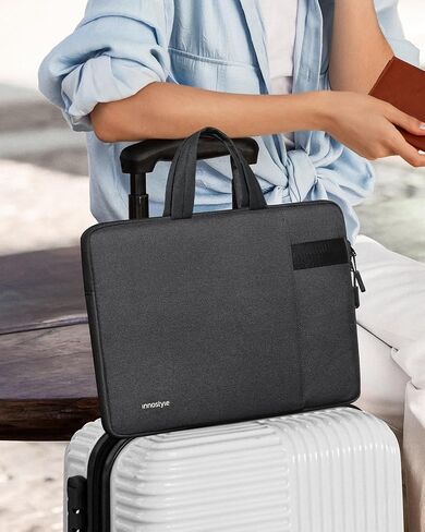 Lightweight Laptop Bag Briefcase, 14-Inch, 235g Ultra Slim Shockproof Computer Sleeve with Handle, Water-Resistant Portable Case for MacBook Air/Pro, Dell XPS, Huawei MateBook, Business Travel (Black) in Saudi Arabia