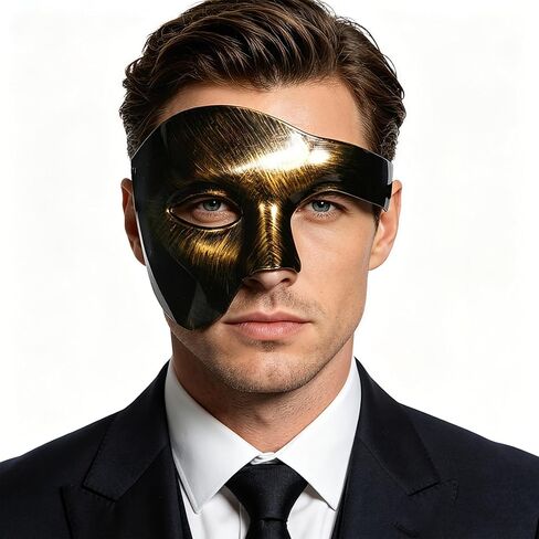 OIDEA Masquerade Mask for Men: Phantom Of The Opera Mask Plastic Costume Party Prom Ball Mardi Gras Venetian Half Face Mask in Saudi Arabia