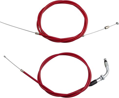 47 inch Gas Throttle Cable and 59 inch Clutch Cable Line Aftermarket Replacement Parts Fits for 2 Stroke 49cc 50cc 60cc 80cc Motorized Bicycle Push Bike Mini Dirt Push Pit Bike Etc. (Red) in Kuwait