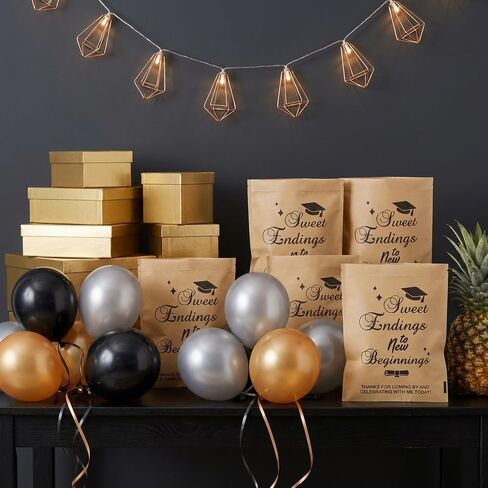 100 PCS Paper Graduation Candy Bags(5.1x7.9 Inch) Kraft One Smart Food Popcorn Cookie Treat Bags Goodie Snack Gifts Wrap Congrats Grad Graduation Party Favors Supplies Decorations 2026 Table Decor in Saudi Arabia