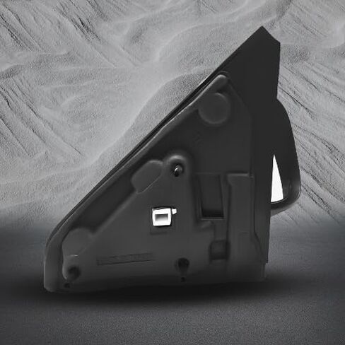 PM Auto Right Passenger Side Manual Foldaway View Mirror Chrome/Convex+Warning Black Textured For 2002-2008 Dodge RAM 1500 in Kuwait