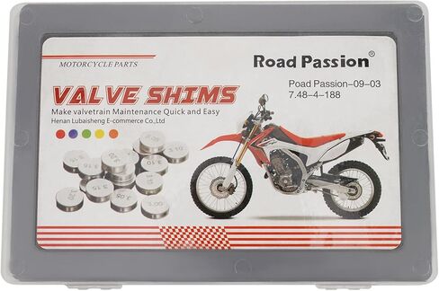 Road Passion 7.48mm Valve Shims Kit 1.20mm-3.50mm 188 pcs for Yamaha YZF-R1 1998-2006 YZF-R6 1999-2009 YZF-R6S 2006-2007 YZ250F 2001-2012 WR250F 2001-2009 2011-2012 (4 pcs per size) in Kuwait