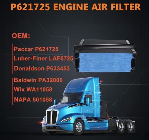 P621725 Air Filter Compatible with Kenworth T680 T880, Peterbilt 567 579 Models Replaces LAF6725 P637453 PA32000 WA11058 501058 in Saudi Arabia