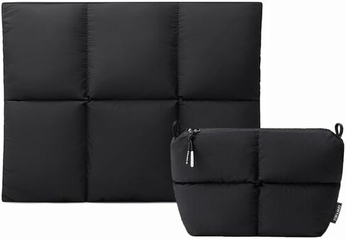 Comfyable Puffy Laptop Sleeve 13 Inch 14 Inch with Electronics Organizer Travel Case, Black in Kuwait