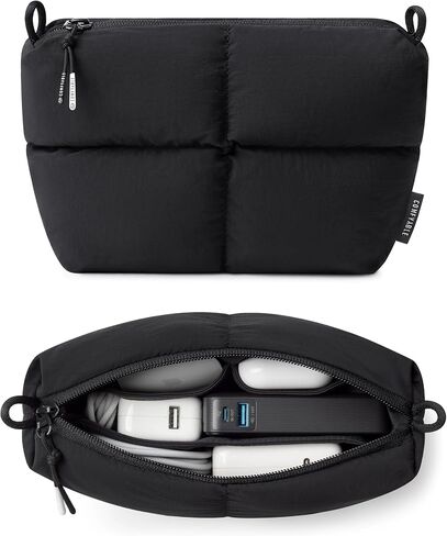 Comfyable Puffy Laptop Sleeve 13 Inch 14 Inch with Electronics Organizer Travel Case, Black in Kuwait