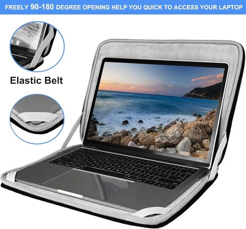 Laptop Sleeve Case 15.4 inch, Durable Shockproof Protective Flip Cover, Notebook Computer Pocket Bag, Tablet Briefcase Carrying Case for 15.4" HP, ASUS, Acer, Lenovo, Ultrabook, Chromebook, Black in Saudi Arabia