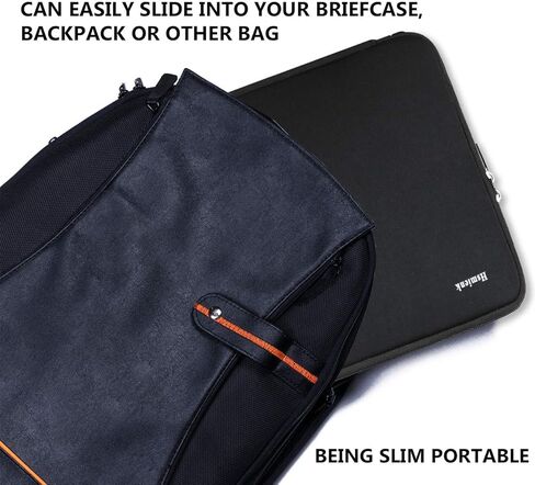 Laptop Sleeve Case 15.4 inch, Durable Shockproof Protective Flip Cover, Notebook Computer Pocket Bag, Tablet Briefcase Carrying Case for 15.4" HP, ASUS, Acer, Lenovo, Ultrabook, Chromebook, Black in Saudi Arabia