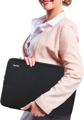 Laptop Sleeve Case 15.4 inch, Durable Shockproof Protective Flip Cover, Notebook Computer Pocket Bag, Tablet Briefcase Carrying Case for 15.4" HP, ASUS, Acer, Lenovo, Ultrabook, Chromebook, Black in Saudi Arabia