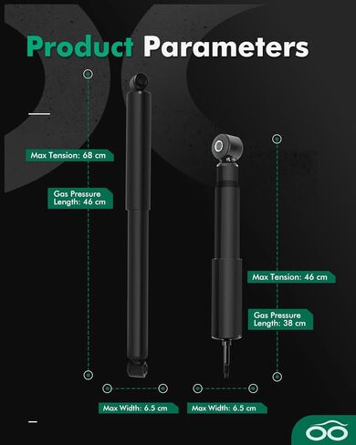 SCITOO Full Set Shocks, Shocks Absorbers and Struts Fits 94 95 96 97 98 99 00 01 for Dodge for Ram 1500,94-02 for Dodge for Ram 2500,94 95 96 97 98 99 00 01 02 for Dodge for Ram 3500 Amortiguadores in Kuwait