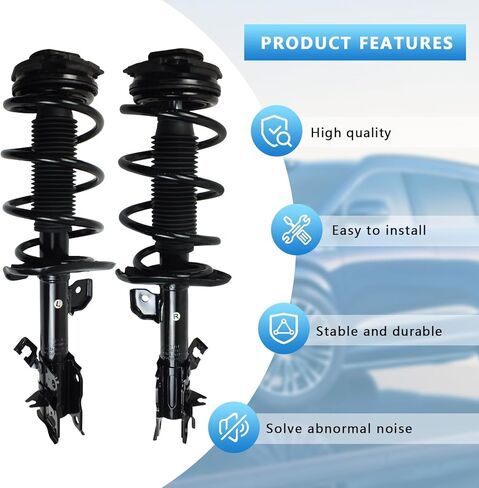 2 PCS Front Complete Struts Spring Assembly Struts Shock Absorber Fit for 2008 2009 2010 2011 2012 Nissan Rogue, Replace OE: 1333283R/L, 172608, 172609 in Saudi Arabia