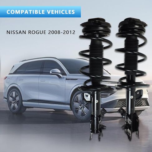 2 PCS Front Complete Struts Spring Assembly Struts Shock Absorber Fit for 2008 2009 2010 2011 2012 Nissan Rogue, Replace OE: 1333283R/L, 172608, 172609 in Saudi Arabia