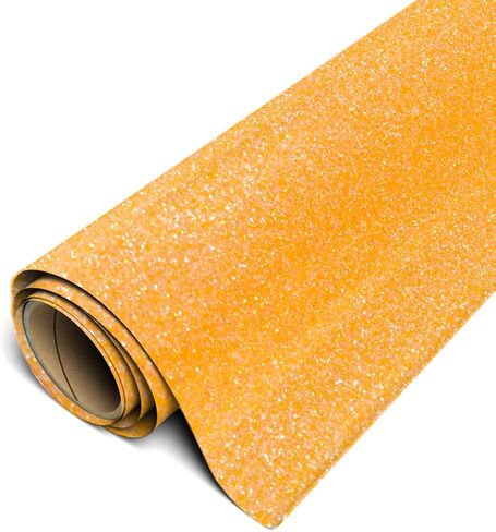 Siser Glitter HTV 12"x3ft Roll (Neon Orange) Iron on Heat Transfer Vinyl in Kuwait