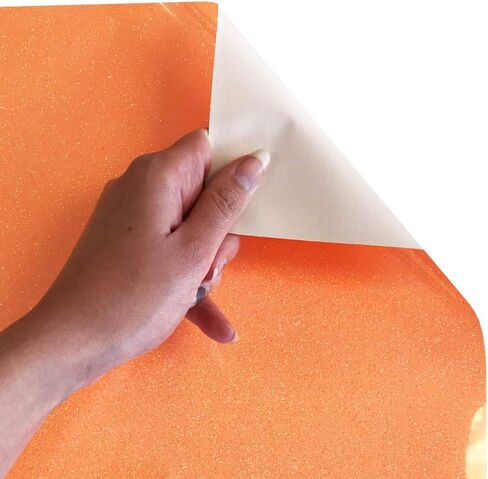 Siser Glitter HTV 12"x3ft Roll (Neon Orange) Iron on Heat Transfer Vinyl in Kuwait