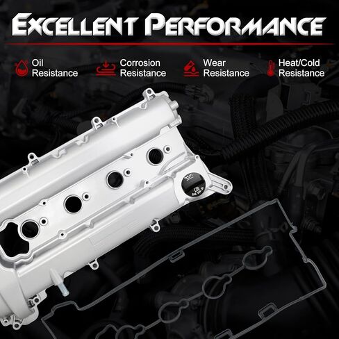 Engine Valve Cover with Gasket & Cap, Compatible with Chevy Captiva Sport 2011-2015, Equinox 2010-2017, Malibu 2013-2014, Orlando 2012-2014, Impala; GMC Terrain; Buick LaCrosse, Regal, Verano - 2.4L in Saudi Arabia