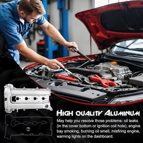 Engine Valve Cover with Gasket & Cap, Compatible with Chevy Captiva Sport 2011-2015, Equinox 2010-2017, Malibu 2013-2014, Orlando 2012-2014, Impala; GMC Terrain; Buick LaCrosse, Regal, Verano - 2.4L in Saudi Arabia