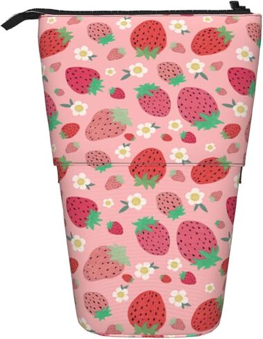 Dinosaur Kids Standing Pencil Case Girls Boys Telescopic Stationary Pouch with Zipper Large Capacity Stand up Pen Bag Portable Makeup Holder for Children School Students Office Supplies in Saudi Arabia