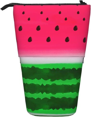 Dinosaur Kids Standing Pencil Case Girls Boys Telescopic Stationary Pouch with Zipper Large Capacity Stand up Pen Bag Portable Makeup Holder for Children School Students Office Supplies in Kuwait
