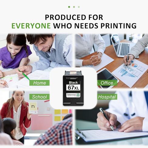 67XL Black Ink Cartridge Compatible for HP Ink 67 XL Black Printer Ink Cartridge Work for DeskJet 2700 2700e 2755e 2800 2855e 4155e 4255e 2852e Envy 6055e 6000 6455e (1 Black) in Saudi Arabia