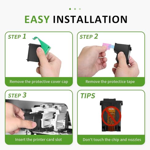 67XL Black Ink Cartridge Compatible for HP Ink 67 XL Black Printer Ink Cartridge Work for DeskJet 2700 2700e 2755e 2800 2855e 4155e 4255e 2852e Envy 6055e 6000 6455e (1 Black) in Saudi Arabia