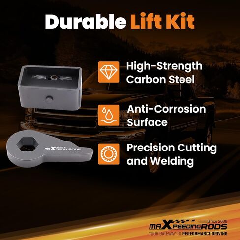 مجموعة رفع التسوية maxpeedingrods 1.5-2 بوصة لـ 1999-2007 Silverado/Sierra 1500 4WD Chevy/GMC، مجموعة رفع التعليق الأمامي والخلفي مع صدمات إصدار G1 in Kuwait