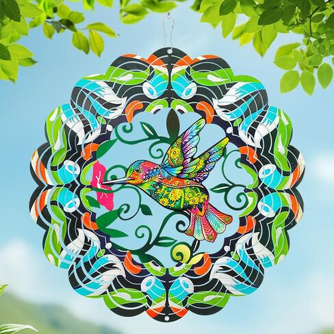 Rooster Metal Wind Spinners - Chicken Gifts for Women Mom Men Dad Grandpa,Hanging Wind Spinner for Outdoor & Indoor Decorations, 12 inch for Ornament Gifts in Saudi Arabia