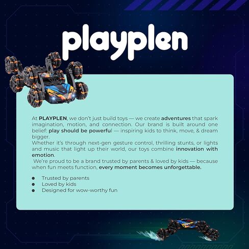 Gesture Sensing RC Stunt Car for Boys 6-12 — 8-Wheel Hand Controlled & Remote Control Drift Car, 360° Flips & Spins, 2 Rechargeable Batteries, LED Lights & Mist, Birthday Gift for Kids 6 7 8 9 10 11 in Kuwait