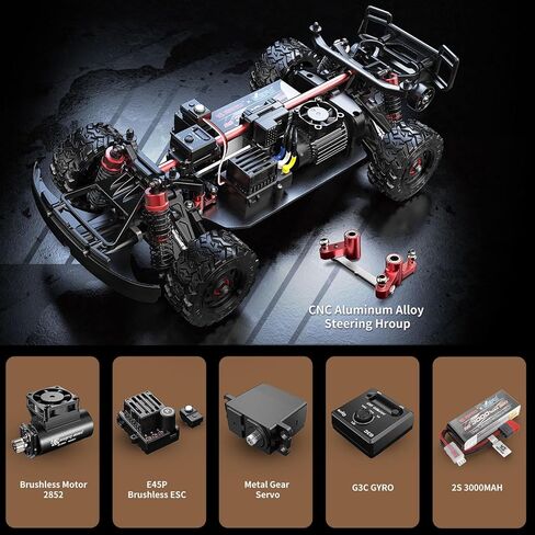 MJX Hyper Go 14211 RC Car, 1:14 Scale Brushless Remote Control Truck, High Speed 4WD Off-Road Vehicle with Metal Parts in Saudi Arabia
