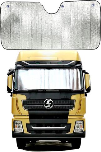 Upgrade Windshield Sun Shade Reflective Semi Truck Window Shades Foldable RV Windshield Sunshade for UVSun Protection fits for Rig Truck Commercial Windshields （87"*31"） in Saudi Arabia