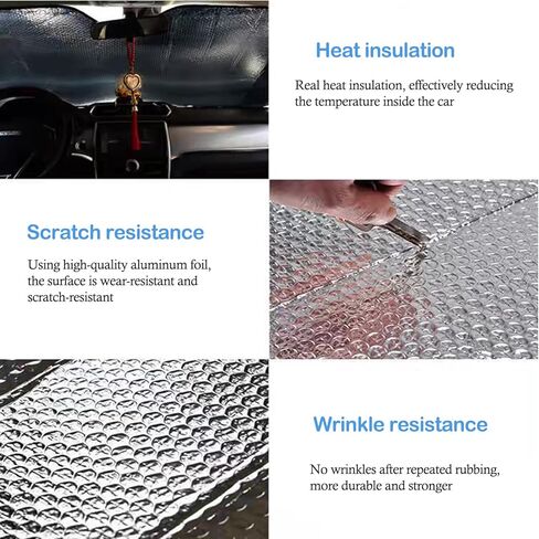 Upgrade Windshield Sun Shade Reflective Semi Truck Window Shades Foldable RV Windshield Sunshade for UVSun Protection fits for Rig Truck Commercial Windshields （87"*31"） in Saudi Arabia