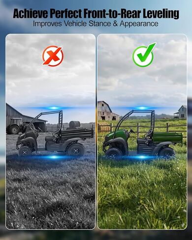 طقم رفع أمامي مقاس 2 بوصة مناسب لـ Kawasaki Mule 2500 2510 3000 3010 4010 4000، طقم فاصل رفع التسوية الأمامية UTV، زيادة الخلوص الأرضي للإطارات الأكبر حجمًا in Kuwait