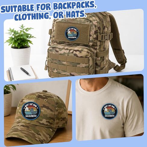 Fathers Day Gift for Dad - Embroidered Iron-on Patches Applique Assorted Decorative Patches Iron on Sew on for Backpacks Hats Jackets Vests Clothing Accessories in Saudi Arabia