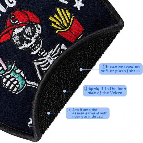 Fathers Day Iron On Patch Dad Tax Funny Skeleton Embroidered Applique for Clothing Jackets Hats - Humorous Family Statement Emblems Gifts for Men Father Husband in Saudi Arabia